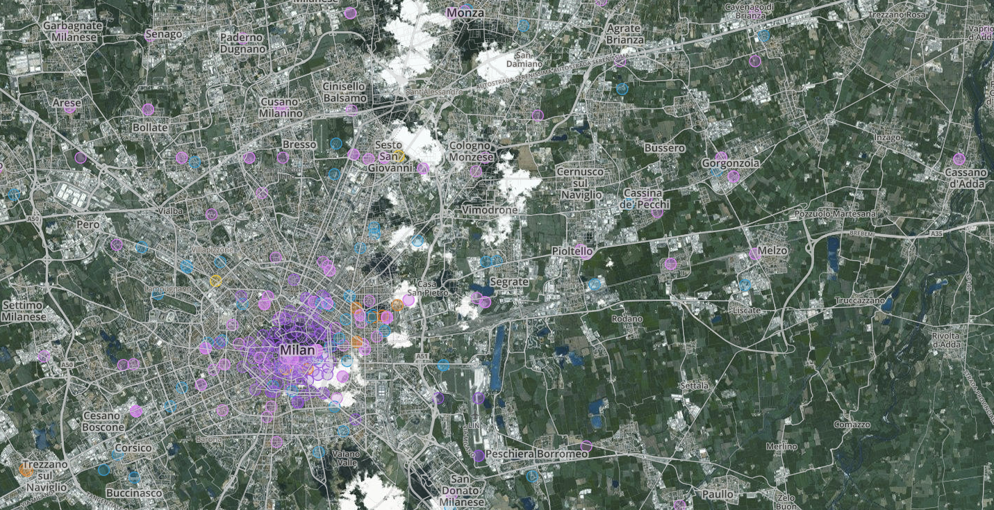 Mappa IoT di Milano