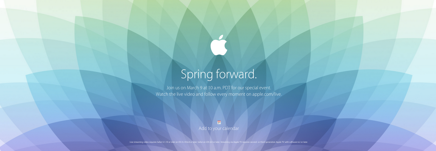Spring Forward – Apple Watch la diretta streaming