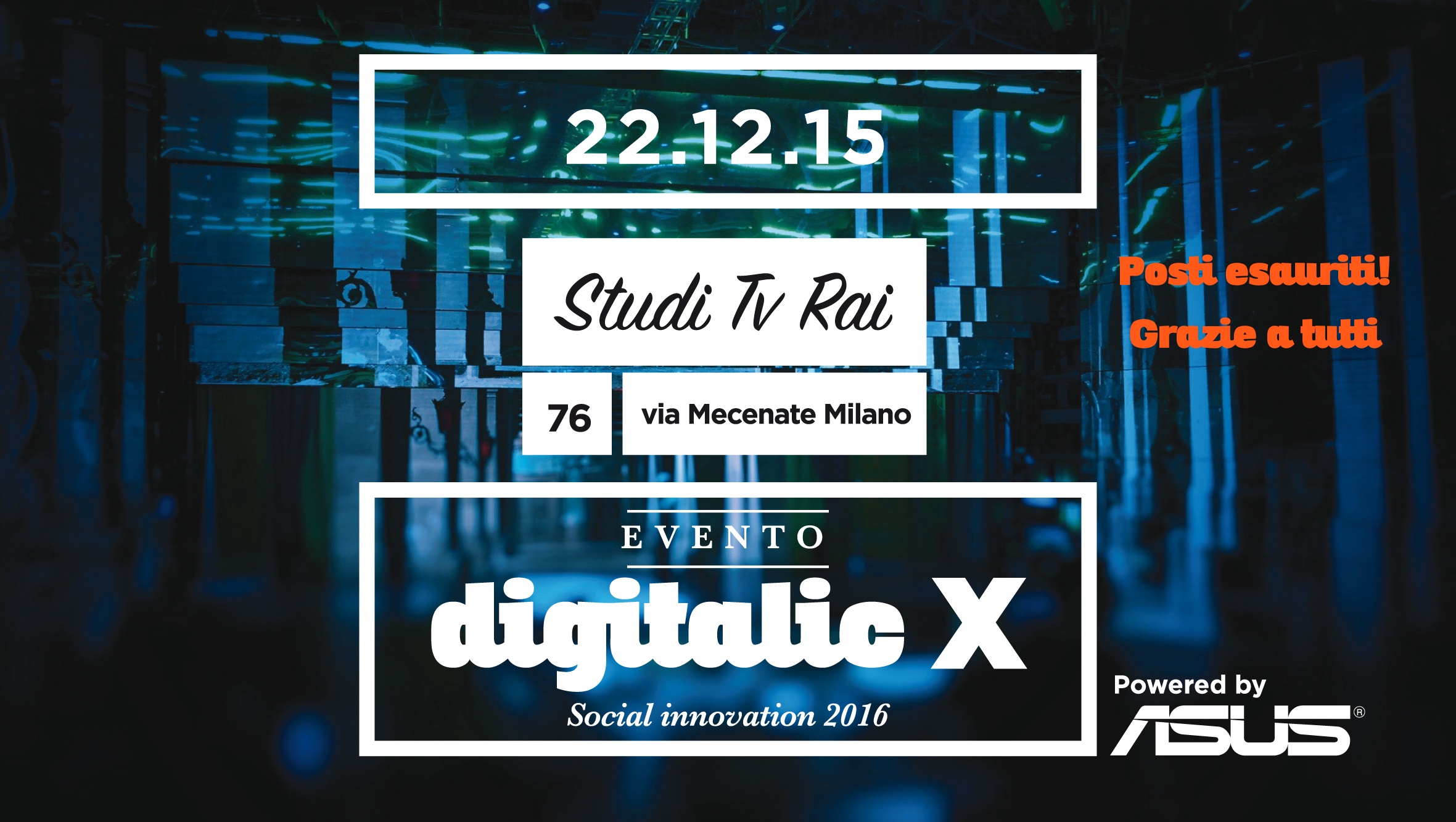 Digitalic X l’evento: 22 dicembre, studi TV Rai