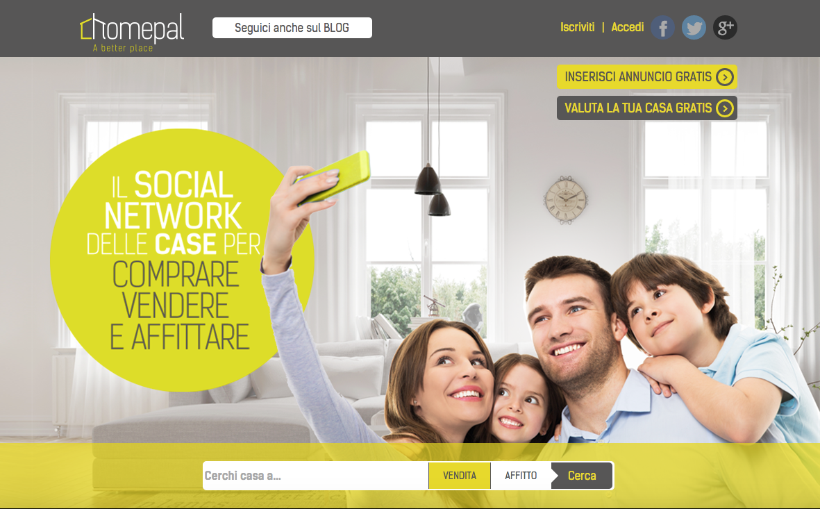 Nasce Homepal, il primo social network immobiliare