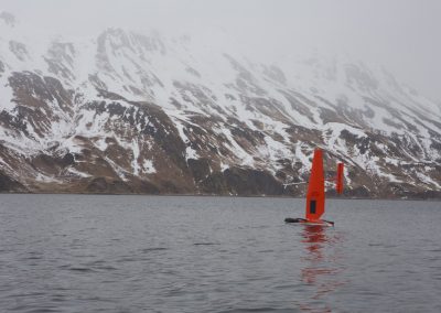 Launching saildrone in Dutch Harbor AK ©Saildrone Inc. 2015