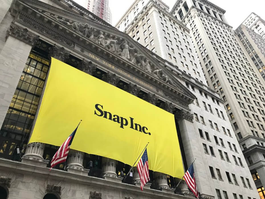 Snap in Borsa raccoglie $3,4 miliardi, $17 per azione