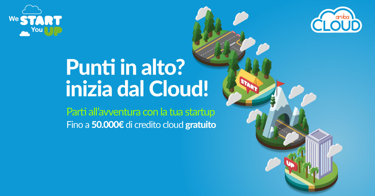 Aruba Cloud lancia il programma Startup, fino a 50.000 euro di credito cloud per le più innovative