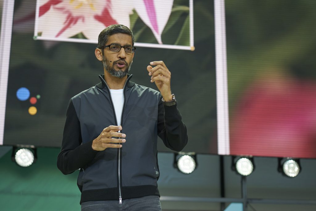 Pichai, CEO di Google, al Google I/O 
