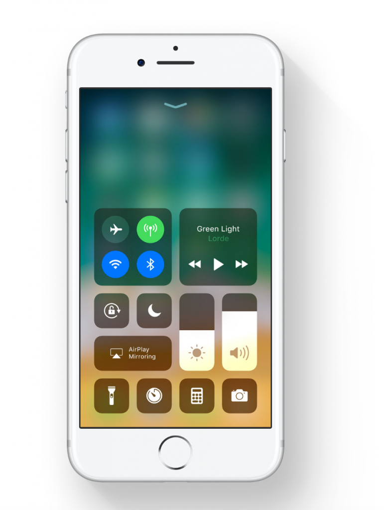 iOS 11 control center