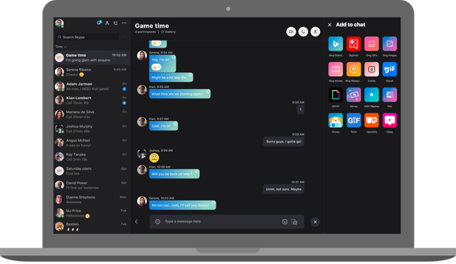 Il Nuovo Skype con un design completamente rivisto