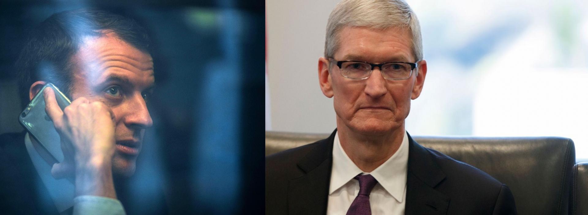 Tim Cook in Francia incontra il Presidente Macron; si parla di tasse