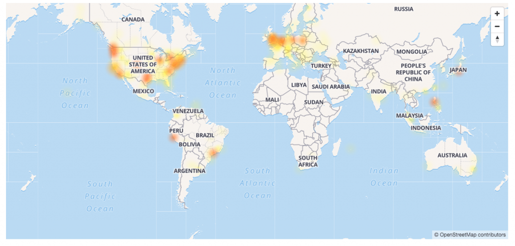 facebook down map