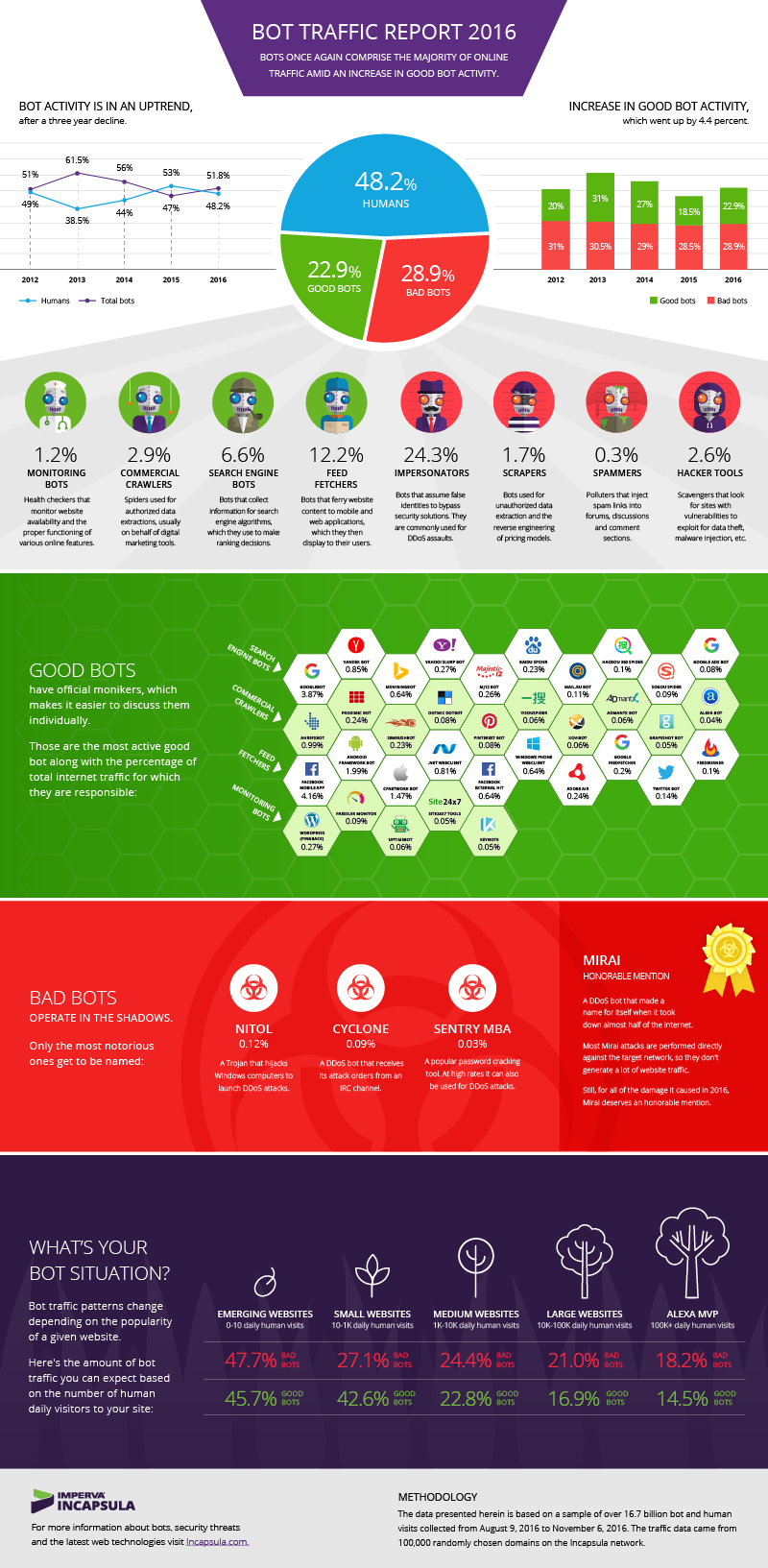 bot internet traffico infografica