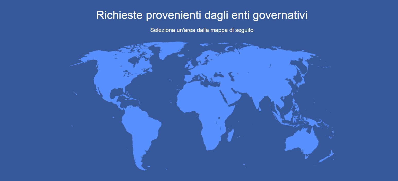 I governi chiedono sempre più a Facebook i dati  degli utenti