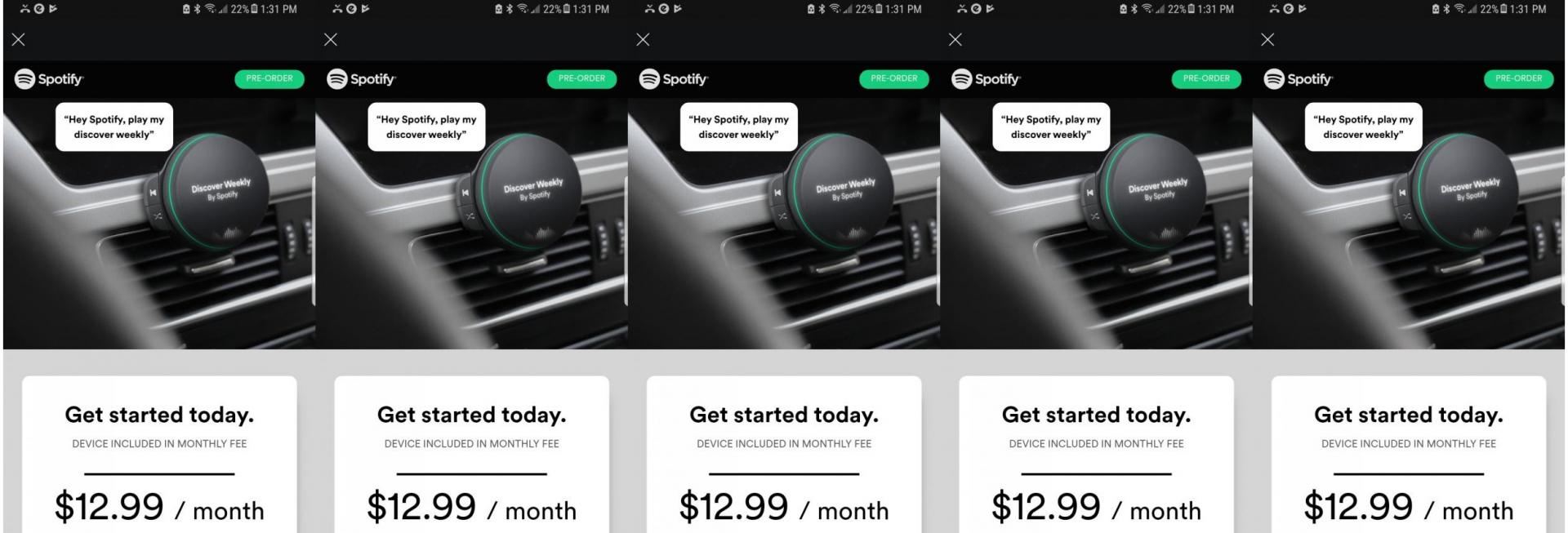 Primo hardware Spotify : sarà un lettore musicale per auto?
