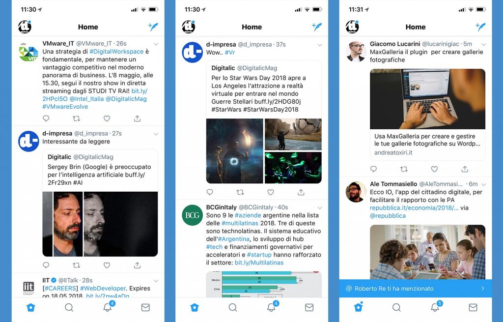 twitter nuova timeline news link