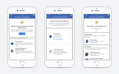 Autenticazione a due fattori, Facebook non chiede più il numero di telefono