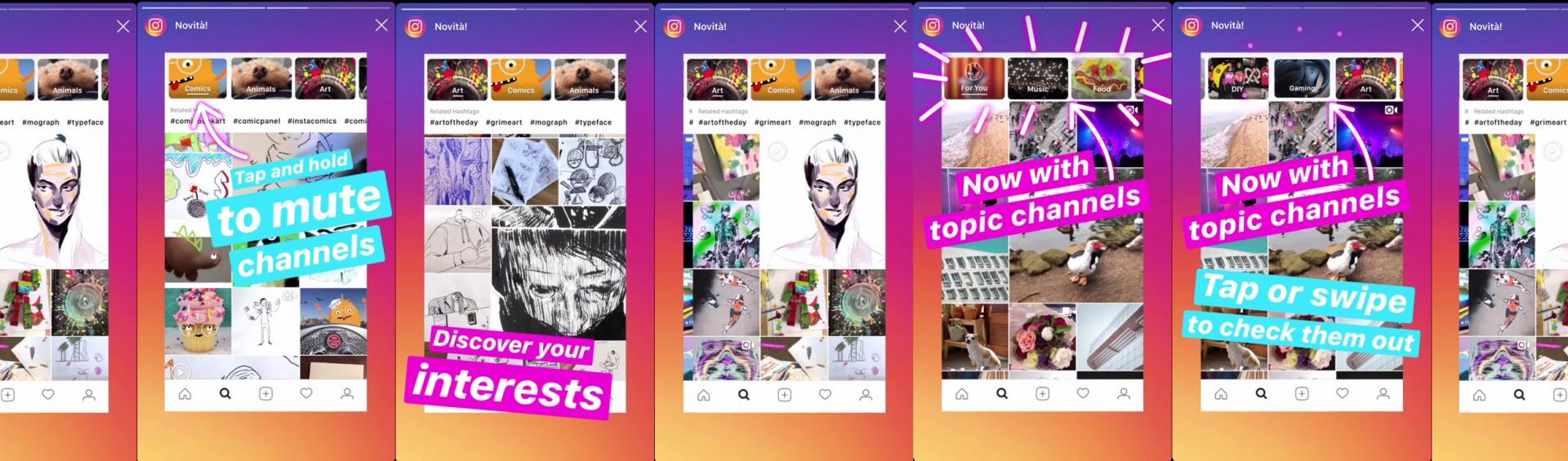 Instagram Esplora, cosa cambia nella scheda riprogettata per temi