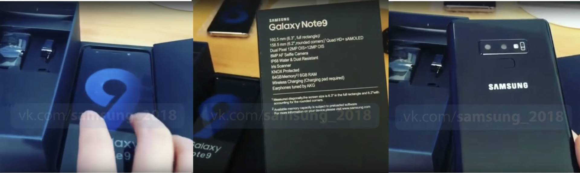 Samsung Galaxy Note 9 un video mostra le caratteristiche tecniche