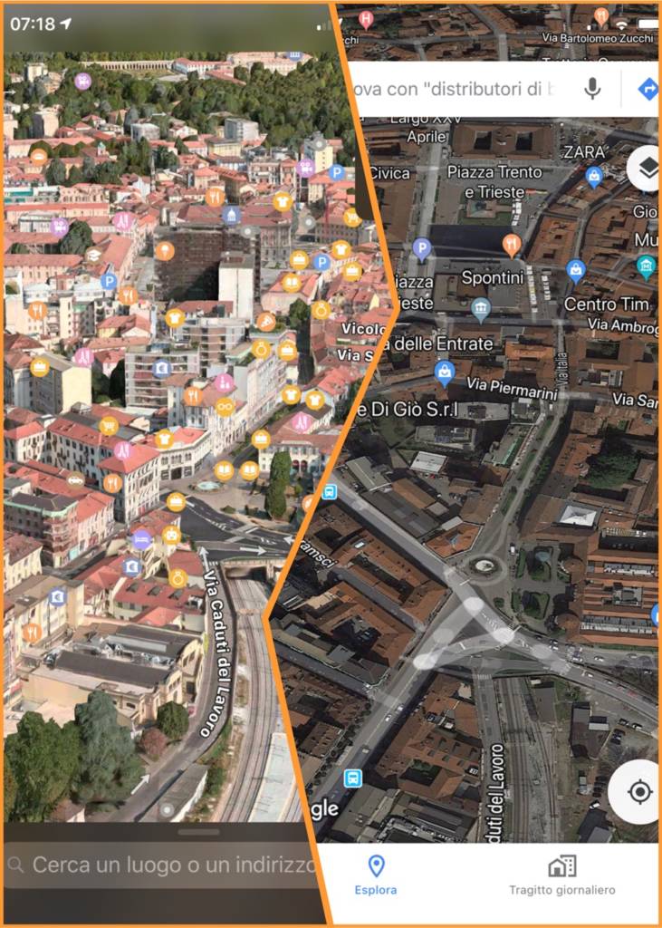 google maps vs mappe apple