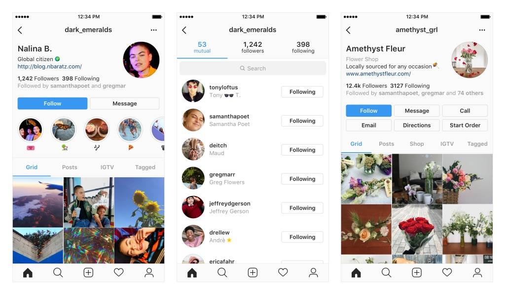 instagram nuovo profilo utenti