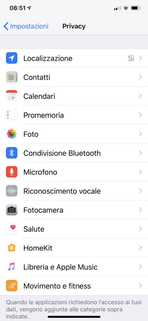 sicurezza e privacy iphone