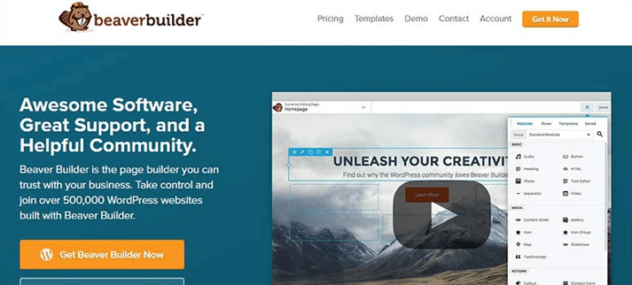 Migliori Temi WordPress: Beaver Builder