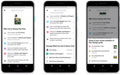Perché vedo questo Post? Facebook spiega come organizza il feed di notizie