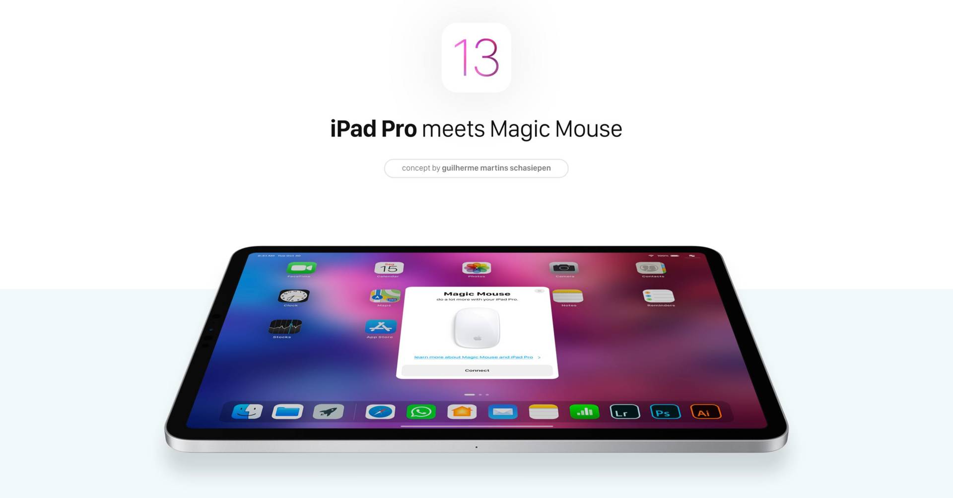 Concept per iOS 13: mouse, app a finestre e molto altro