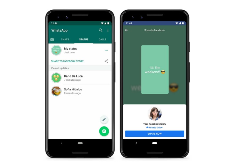 WhatsApp: gli Stati si condividono nelle Storie di Facebook