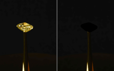 Il materiale più nero di sempre: lo svela il MIT oscurando un diamante