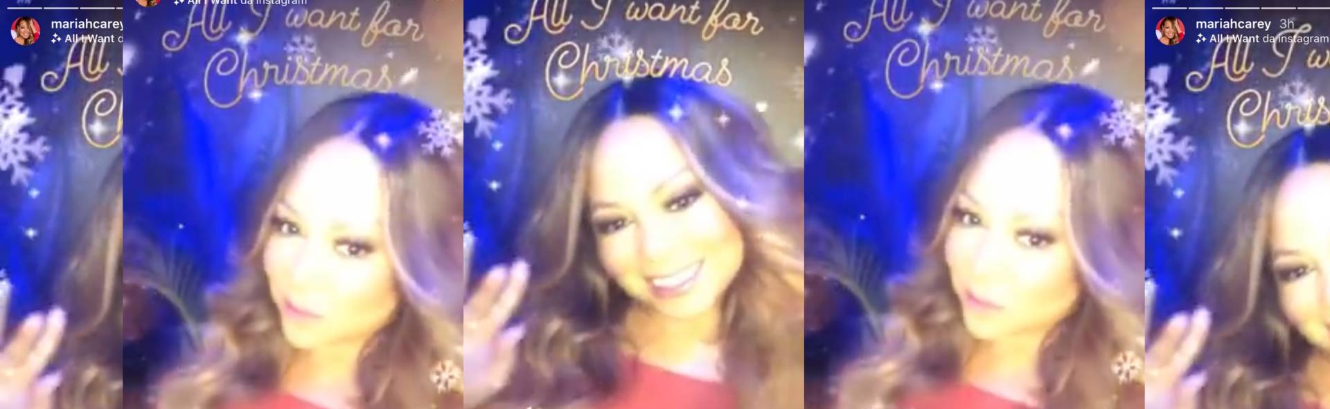 All I want for Christmas diventa un filtro Instagram per le Storie di Natale