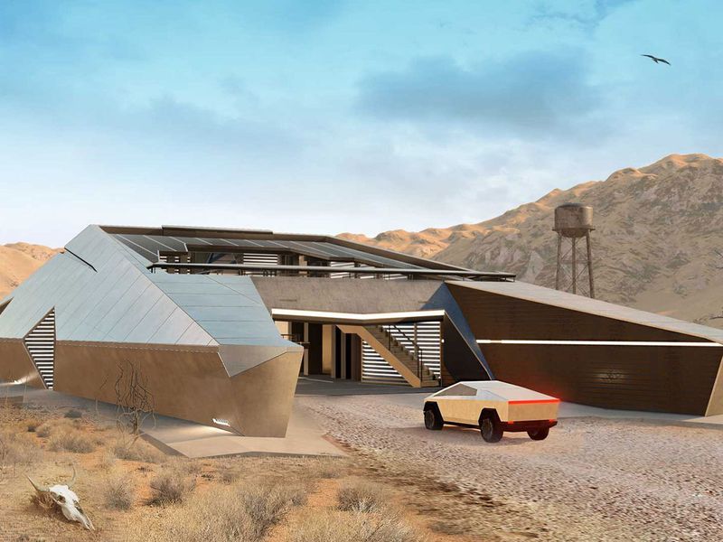 Cyberhouse, la concept home futuristica ispirata a Tesla Cybertruck