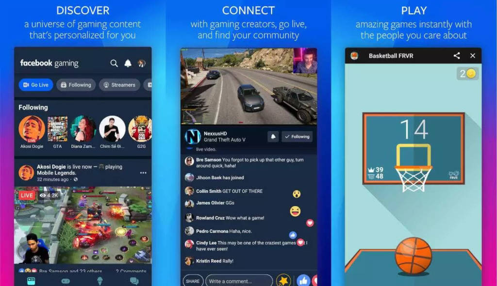 Facebook Gaming livestreaming, giochi e community