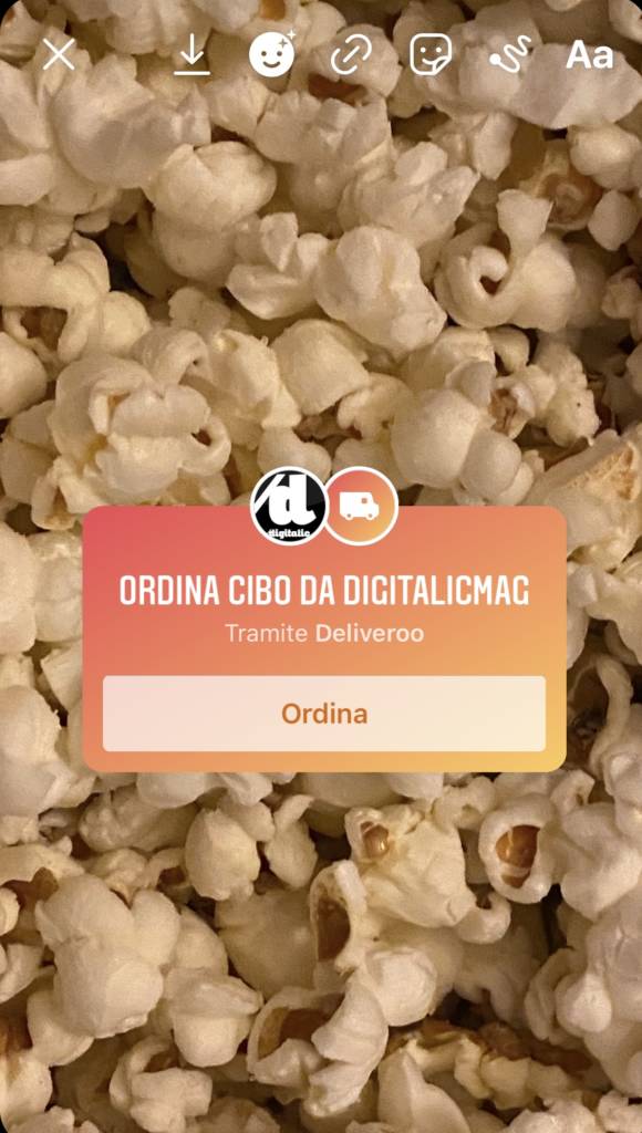 ordina cibo da Instagram