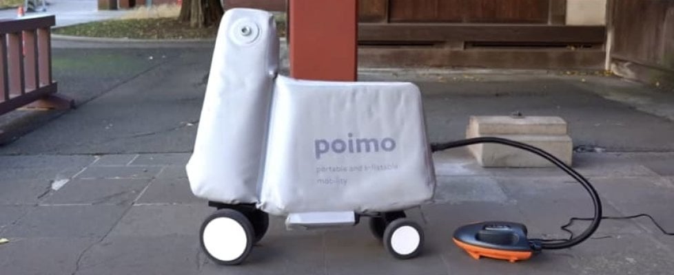 Progettato lo scooter gonfiabile per una mobilità soft, e si chiude in uno zaino