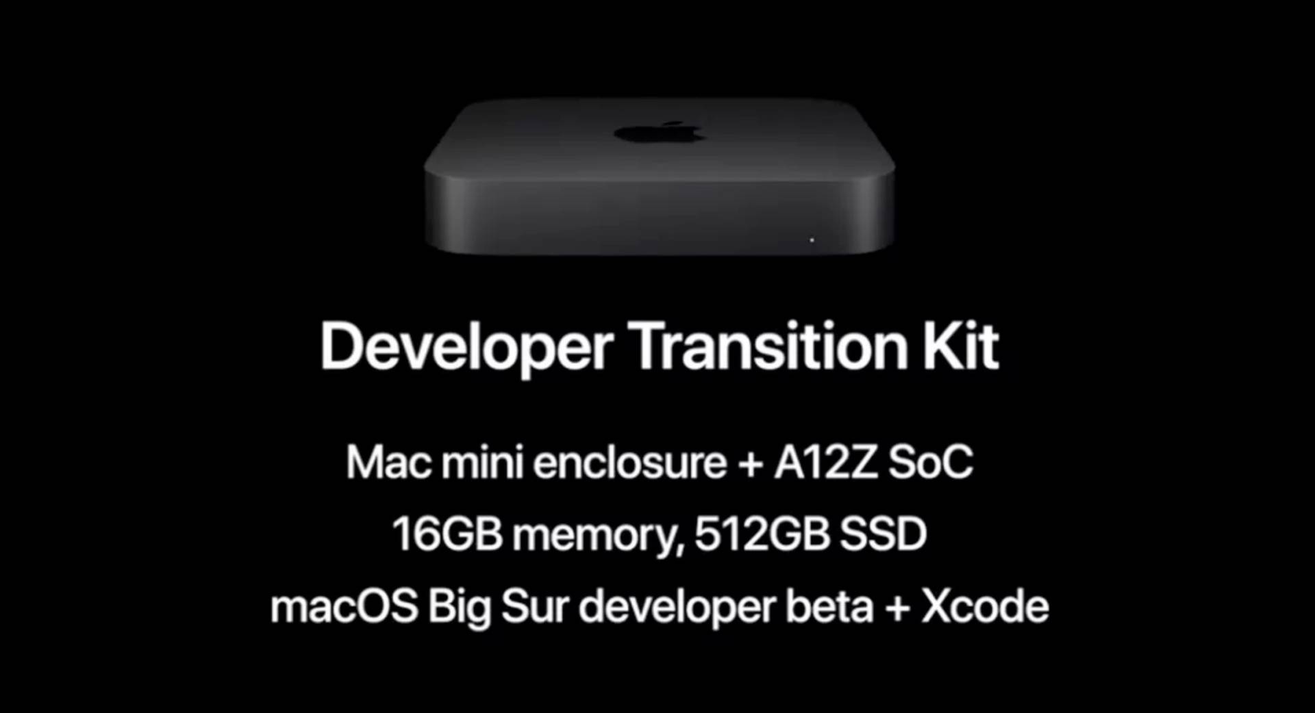 Specifiche Apple Developer Transition Kit
