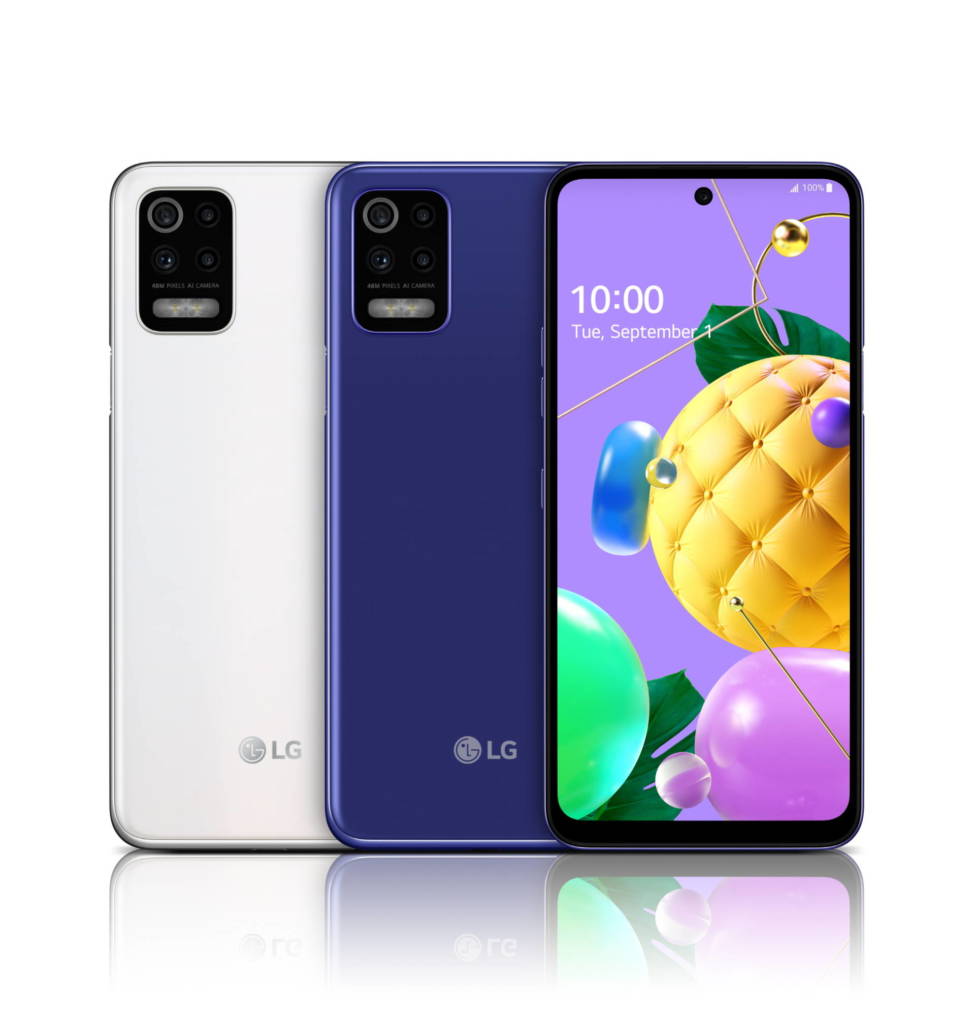 LG K52 anteriore e posteriore