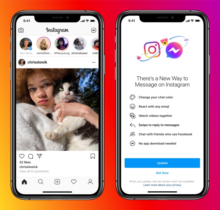 chat _messenger_e_instagram_unite