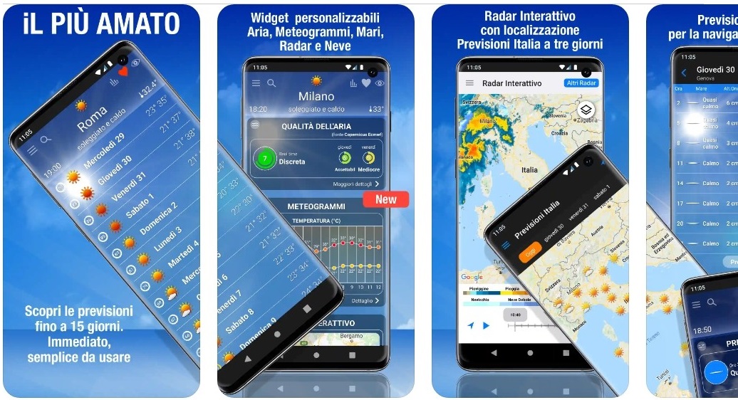 Huawei AppGallery, con l’app ilMeteo.it c’è un  giudizio sulla qualità dell’aria