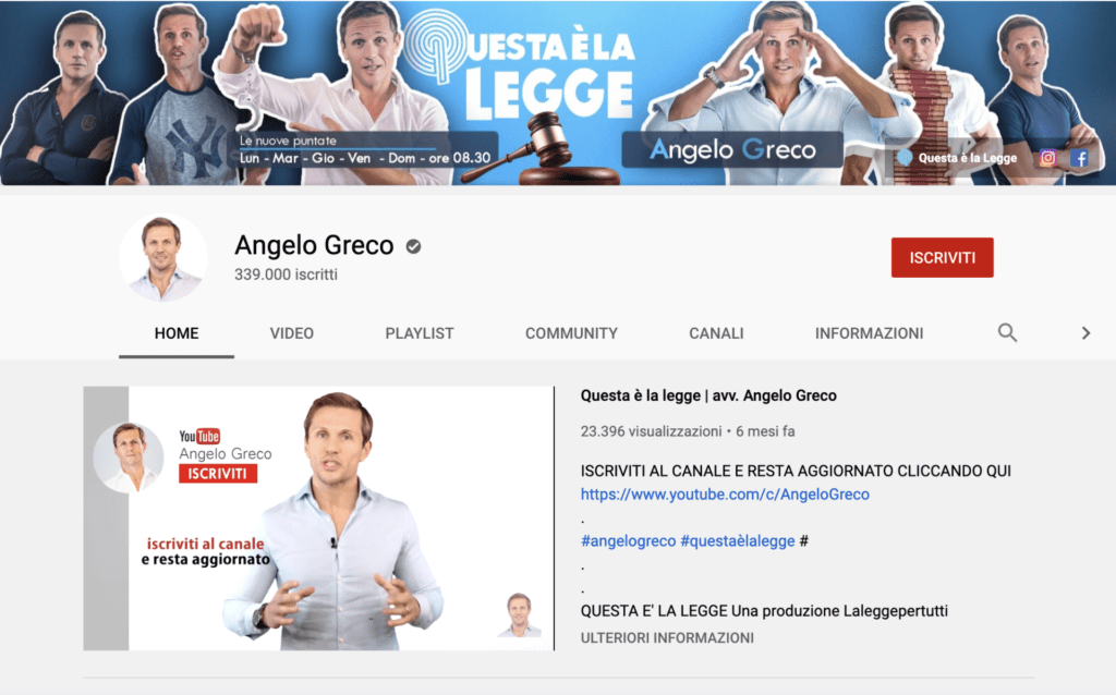 Youtuber Angelo Greco