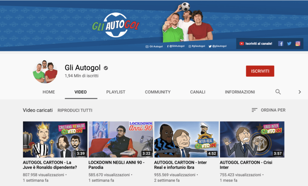 migliori youtuber italiani Gli Autogol