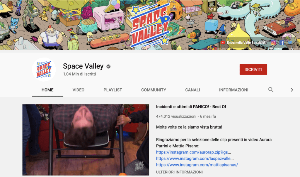 migliori youtuber italiani Space Valley