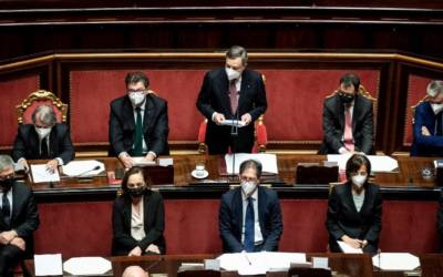 Il discorso di Draghi al Senato, integrale e video