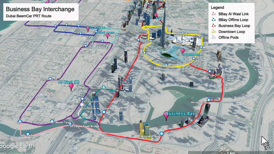 sky pod Dubai Mappa