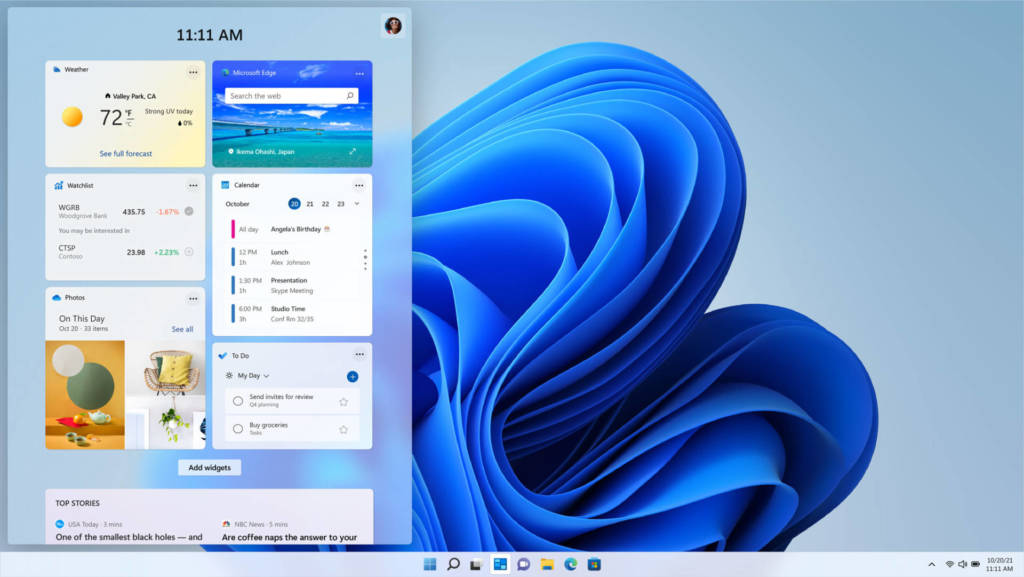 Funzioni Windows 11: la nuova gestione dei widget