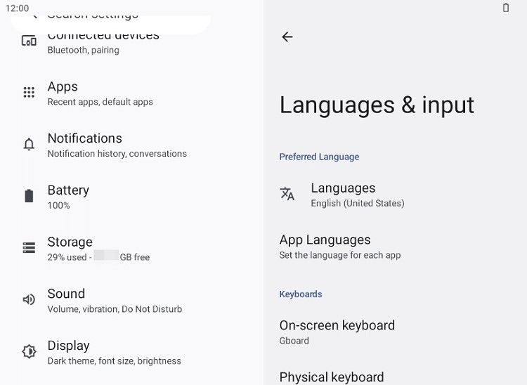 app language android 13 tiramisù