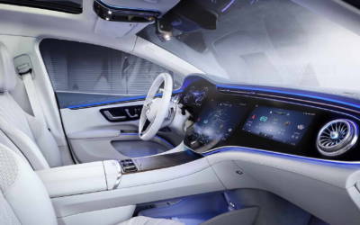 Mercedes EQS EV, la berlina elettrica di lusso avrà il sistema avanzato di infotainment LG