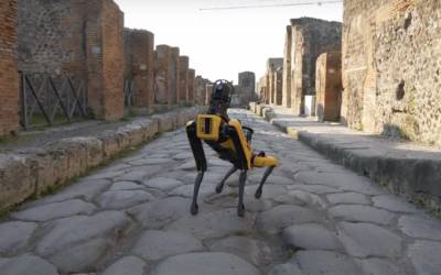 Pompei: un cane Robot fa la guardia al sito archeologico