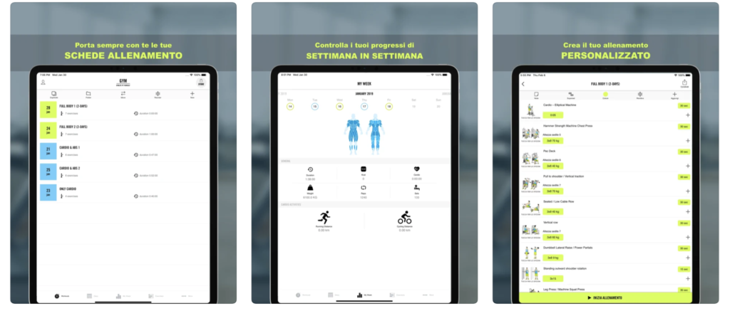 Le migliori App italiane Gym Life