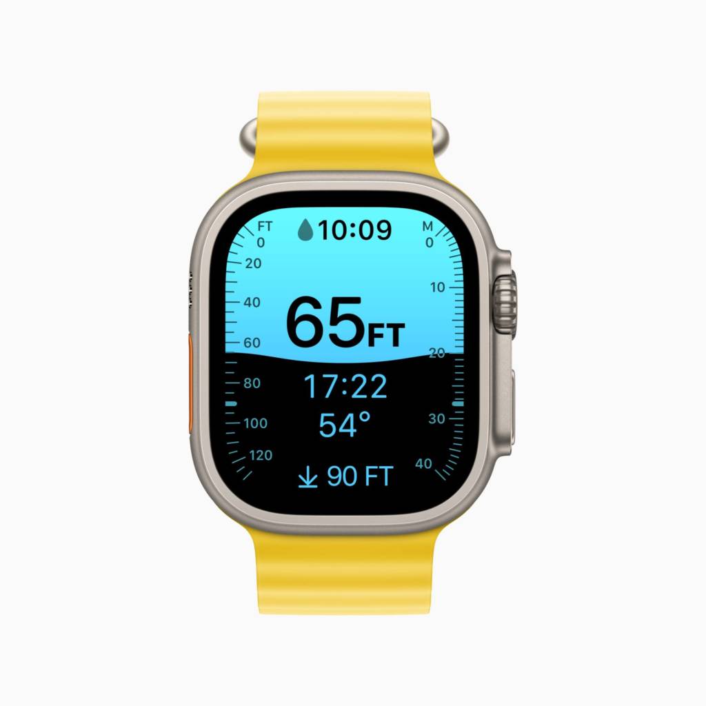Apple Watch Ultra profondimetro