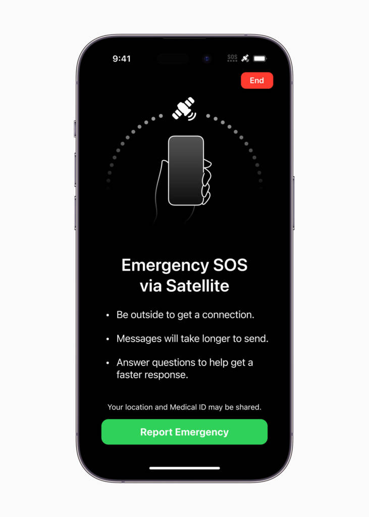 iPhone 14 Pro Max: SOS emergenze via satellite