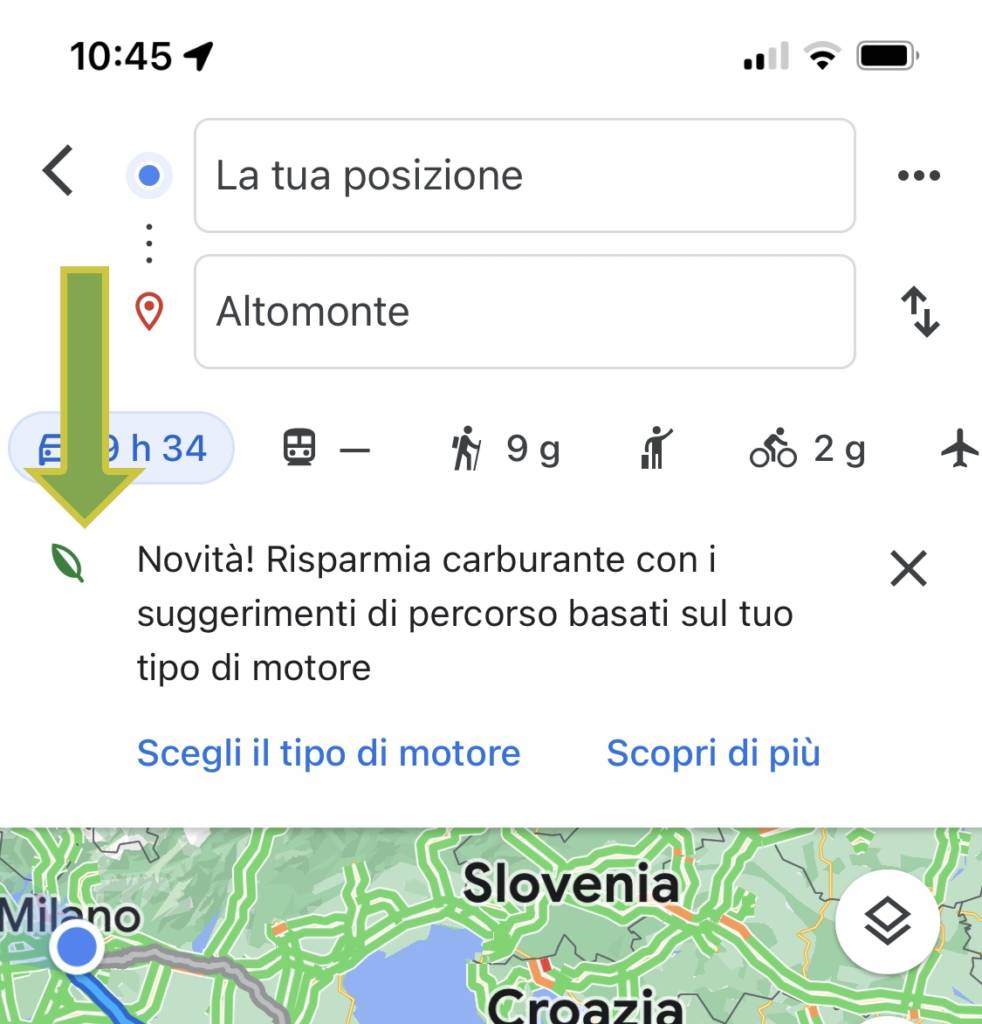 Google Maps Percorsi ecosostenibili