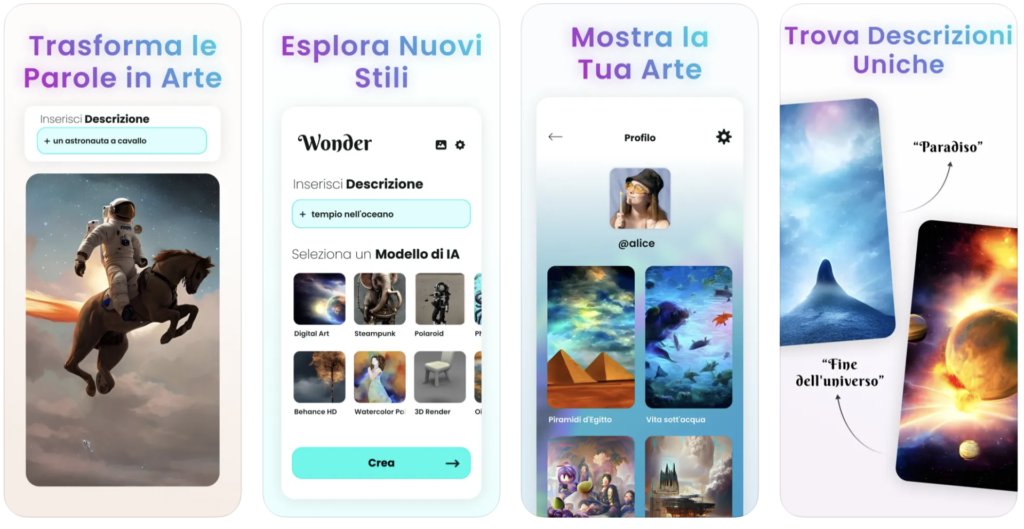 migliori app 2022 per iPhone: Wonder AI generativa